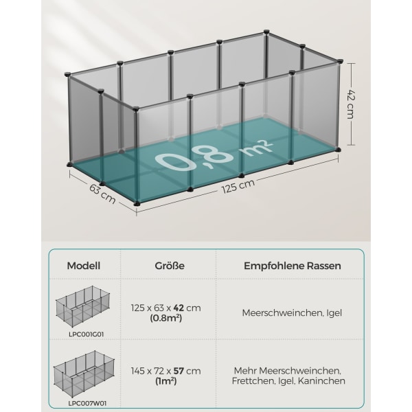 Rootz DIY Grey Storage Cube Organizer - Plasthylla - Modulära hyllor - Enkel montering - Lättvikt - Mångsidig - 125cm x 63cm x 42cm