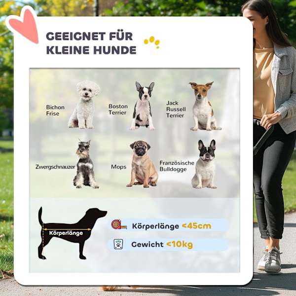 Rootz 3 i 1 Dog Buggy - Pet Car Seat - Foldbar Carrier - Lätt design - 83 cm x 61 cm x 103 cm, blått, silver