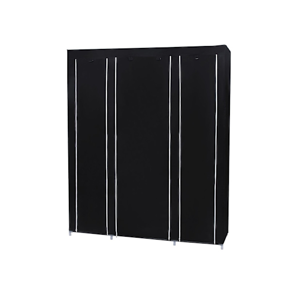 Rootz Foldegarderobe - Skabsorganisering - Opbevaringsskab - Rørformet stålramme - Fleecestof - Støvfri opbevaring - Pladsbesparende design - 150 cm x