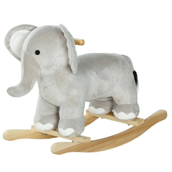 Rootz Elephant gungleksak - Rocker - Ridleksak för barn - Säker design - 64,5L x 31W x 52H cm