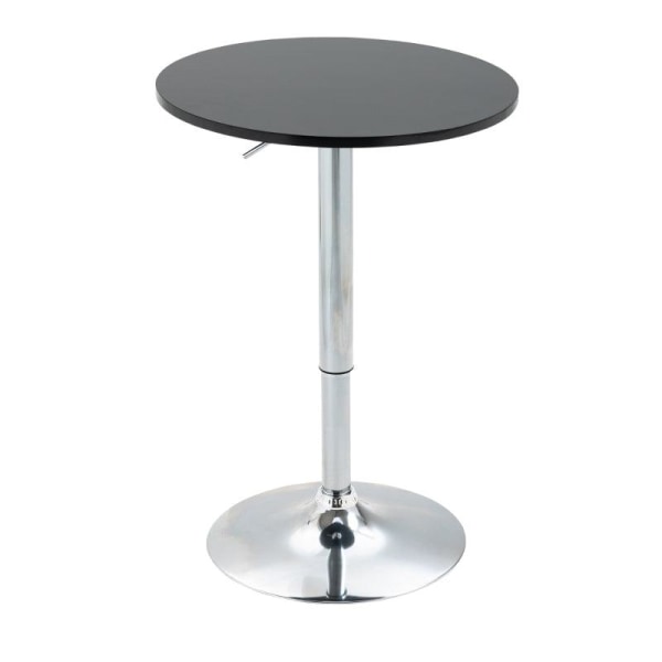 Rootz Barbord - Moderne rundt spisebord - 360° drejebord - Bistrobord - Højdejusterbart - Stål - Sort - Ø61 x 70-90 cm
