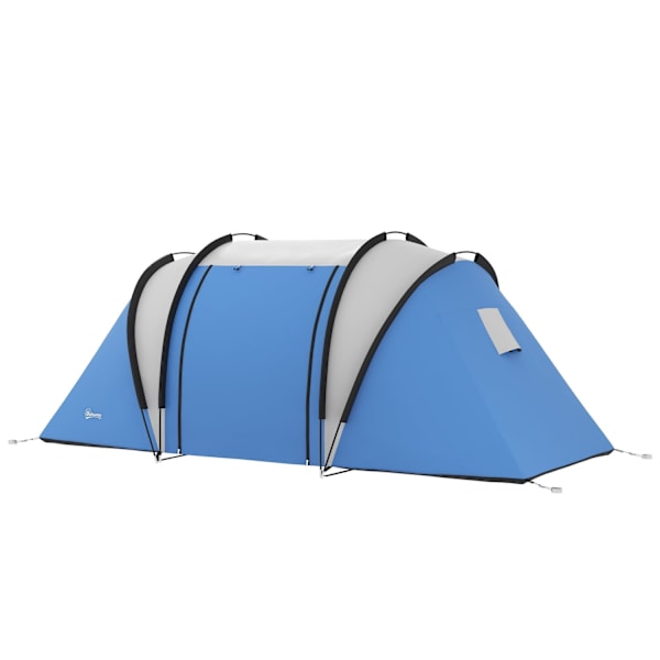 Rootz Campingtelt - Familietelt - Tunneltelt - Vandtæt design - 450 cm x 220 cm x 180 cm - Ideel til 4-5 personer Camping Adventures