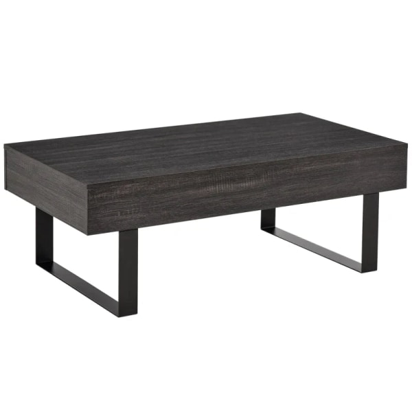 Rootz Offee Bord - Sidebord - Sofabord - TV Bord - Stuebord - Bord - Med Skuffe - Hylder - Spånplade + Metal - Mørkegrå - 110x60x40 cm