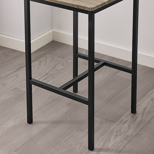 Rootz 3-delt barbordssæt - Barstole - Spisebordssæt - MDF finertop - Metalstel - Let og holdbar - Nem vedligeholdelse - Bord: 89cm x 45cm x 87cm, Skam