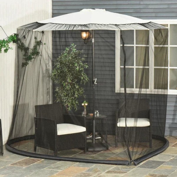 Rootz Mosquito Net - Table Mosquito Net - Parasol - Black