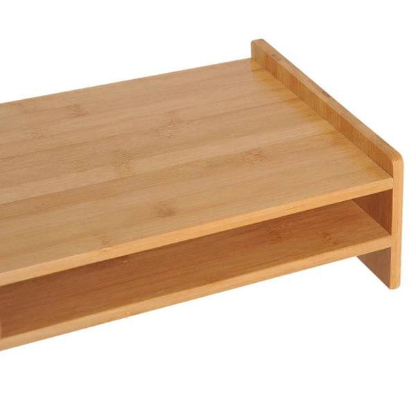 Rootz Monitorställ - Skärmställ - Skrivbordsupplägg - Lådor - Kontor - Vardagsrum - Natur - L49 x B25,5 x H11,5 cm