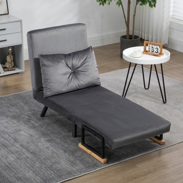 Rootz Relaxation Chair - Scandi Design Fåtölj - Lässtol - 5-nivå justerbart ryggstöd - Extra kudde - Stålram - 63W x 73D x 81H cm