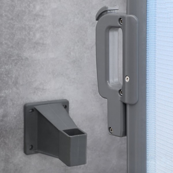 Rootz Vægbeslag til Sidemarkiser i aluminium - Monteringsbeslag - Grå - 9 cm x 8 cm x 12,8 cm - Nem montering