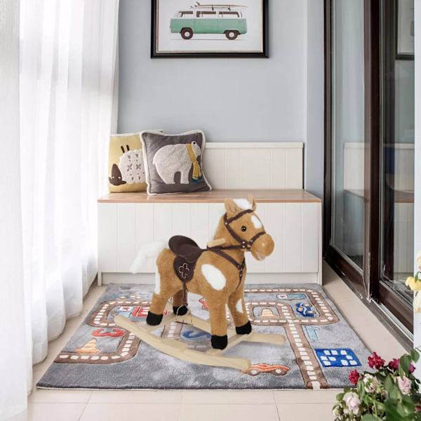 Rootz gunghäst - Toddler Rocker - Ridleksak för barn - Förbättrad säkerhet, interaktiva ljudeffekter, bekväm design - 78 cm x 65 cm x 28 cm