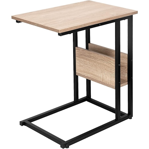 Rootz soffbord - Sidobord - Ljus ek - Robust konstruktion - Lätt att montera - Mångsidig - Kompakt design - 55cm x 36cm x 59,5cm