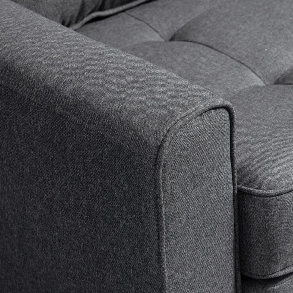 Rootz Bäddsoffa - Hopfällbar soffa - 2-sits bäddsoffa i tyg - Soffa - Soffa - Med sovfunktion - Soffset - Grå - 147,5 x 75 x 85 cm