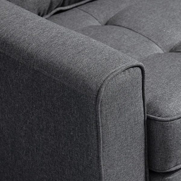 Rootz Sovesofa - Foldesofa - 2-personers stofsovesofa - Sofa - Sofa - Med sovefunktion - Sofasæt - Grå - 147,5 x 75 x 85 cm