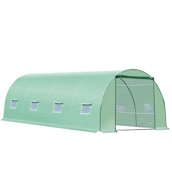 Rootz Foil Greenhouse - Tomaattikasvihuone - Tunnelikylmäkehys - Kasvihuone - Tomaattifoliokasvihuone - Vihreä - 590 X 300 X 200 CM