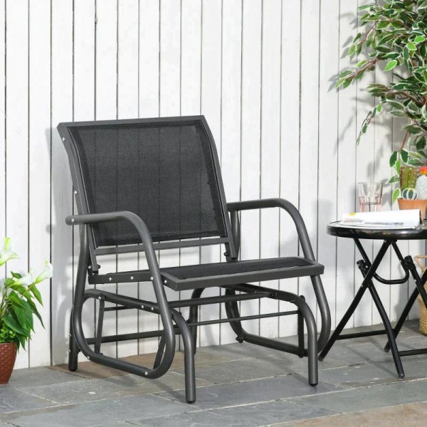 Rootz gyngestol - Havehave - Stol Relax Stol - Havegynge - Sort - 75 x 66 x 85 cm