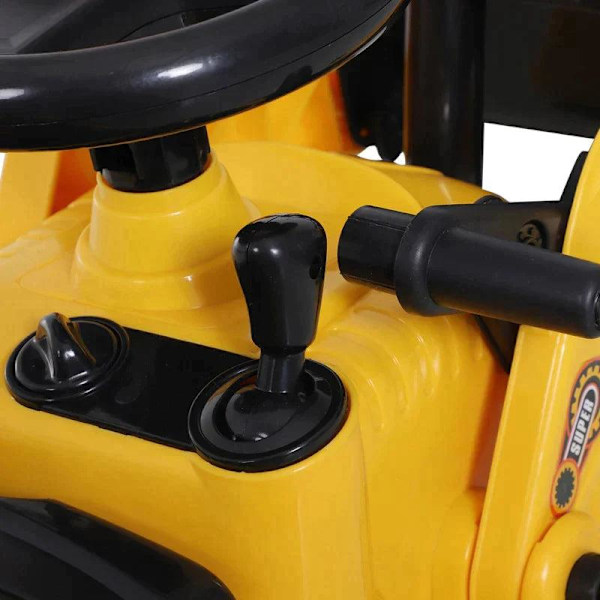 Rootz 3-i-1 Trettraktor - Ride-On Bulldozer Digger Traktor - Dravagn - Lek Bygglastbil - PP Plast - Gul - 80 cm x 26,5 cm x 39 cm