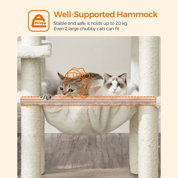 Rootz Cat Tree - Skrapstolpe - Kattträd med plattformar - Cat Climbing Tree - Cat Activity Tree - Cat Play Tree - Modern Cat Tree - Cat Tree House - S