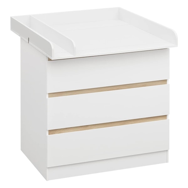 Rootz 2-i-1 puslebord - Vuggekommode - Opbevaringsenhed - Komfortabel højde - Sikkert design - Rigelig opbevaring - 80 cm x 48 cm x 78 cm