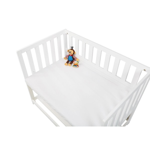 Rootz Twin Pack Fitted Sheets - Cradle Sheets - Bedark - 100% bomuld, perfekt pasform - 70x40 cm til 90x55cm - Oeko -Tex® Certified Jersey - White