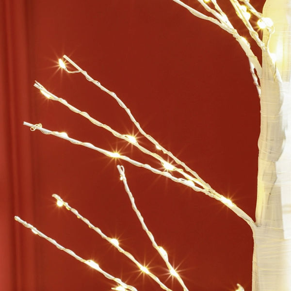 Rootz LED Tree of Lights - Upplyst träd - Artificiellt ljusträd - Varmvita LED-lampor - Realistisk barkstruktur - inomhus och utomhus - 150cm x 21cm x