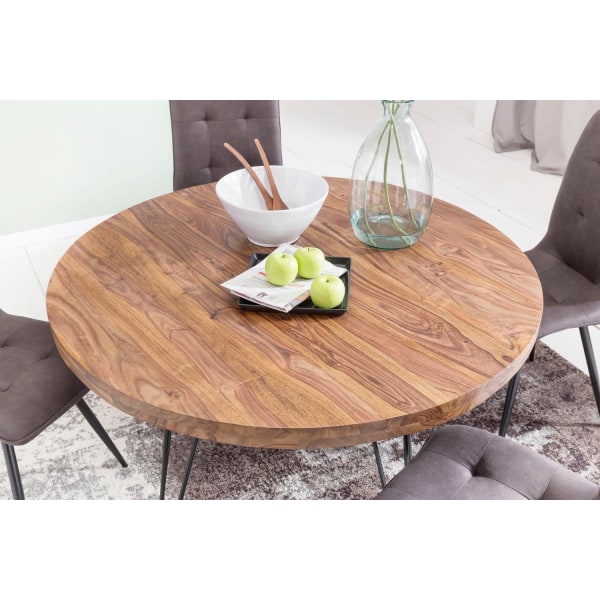 Rootz Design spisebord rundt Ø 120 x 78 cm Sheesham massivt træ