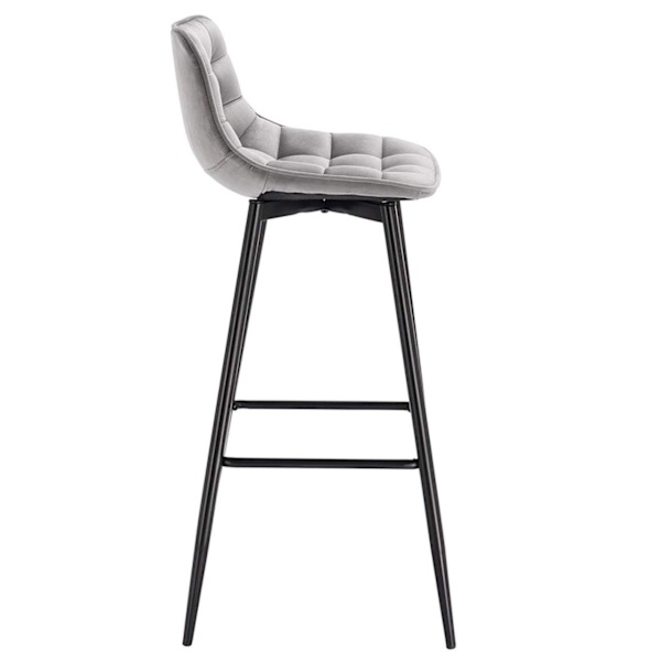 Rootz Velvet -baarijakkarat - Työpöytäjakkarat - Keittiöjakkarat - Mukavat ja ergonomiset - Kestävä ja vakaa - Tyylikäs ja monipuolinen - 43 cm x 35,5