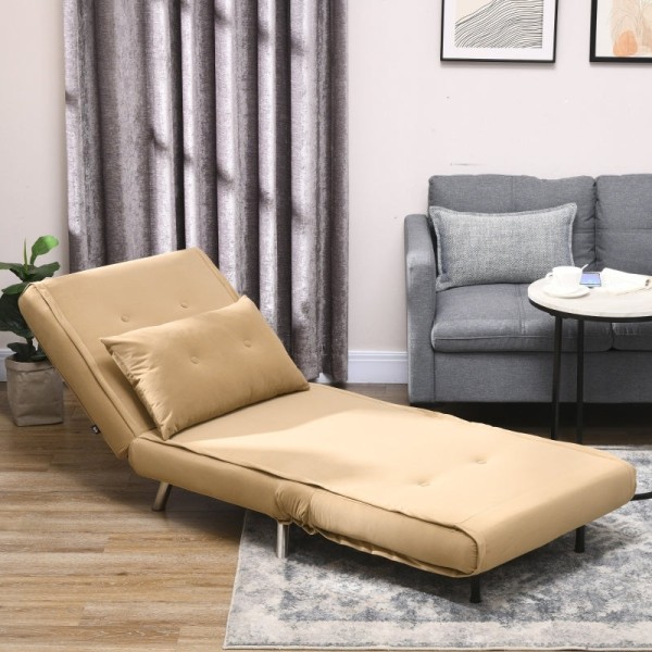 Rootz Hvilestol - Lounge Chair - Enkeltseng - Justerbart ryglæn - Fløjlsstof - 77cm x 88cm x 83cm