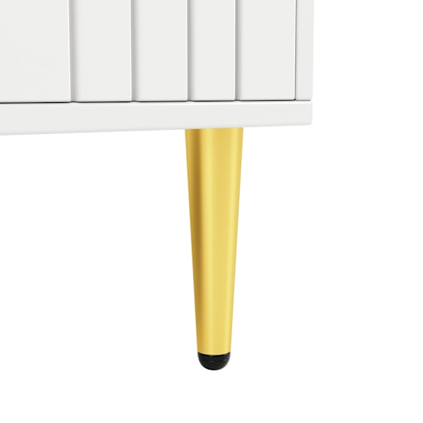 Rootz White Sideboard - Buffet Cabinet - Lagringsenhet - Elegant design, enkel rengöring, MDF, 152 cm x 40 cm x 75 cm