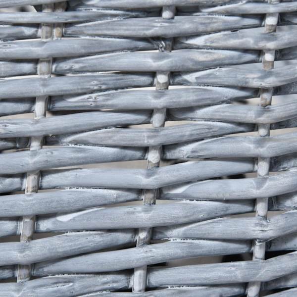 Rootz Pet Sofa - Grå - Wicker, Plysch, Pp Bomull - 26,77 cm x 26,77 cm x 12,6 cm