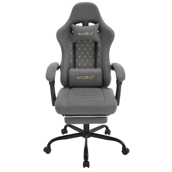 Rootz Massagespelstol - Kontorsstol med svankstöd - Ergonomisk datorstol - Justerbart nackstöd - 64cm x 119,5-127cm x 54cm