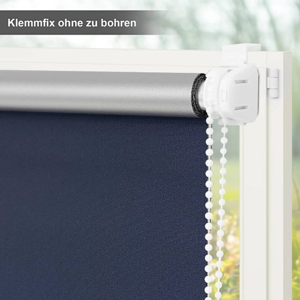 Rootz pimennysverho - Ikkunan lämpöverho - Aurinkosuojaverho - Klemmfix Design - Lämmöneristys - 40-120cm x 160/210cm