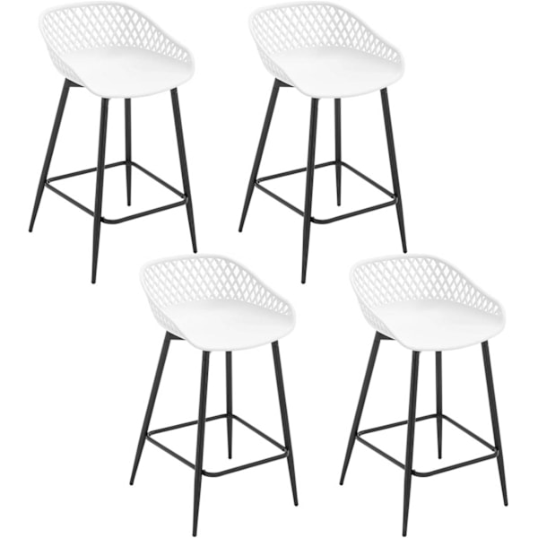 Rootz Hollow Back Barpall Set - Counter Chair - High Back Chair - PP Material - Ergonomisk design - 47cm x 84cm x 48,5cm