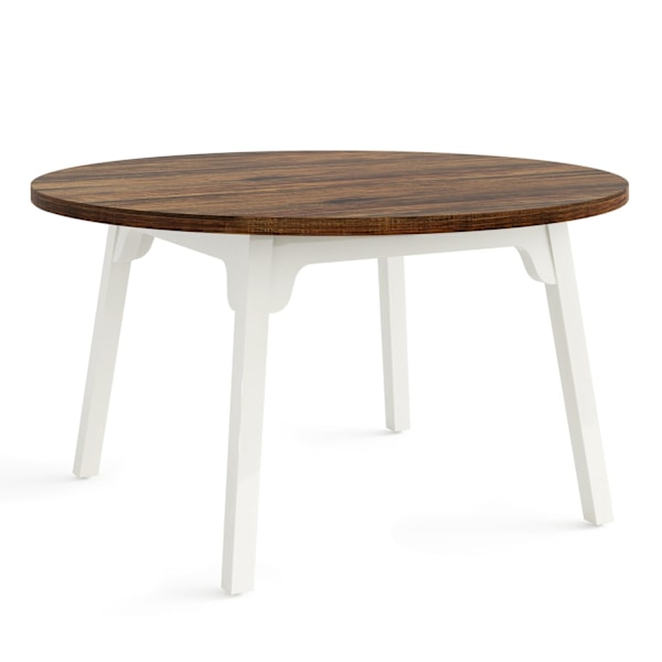 Rootz Runt matbord - 119.3 Rustikt bord - Chic Design - Slitstark MDF - Säten för 6 - Enkel installation - 76 cm H x 120 cm B x 120 cm L