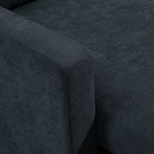 Rootz Hjørnesofa - Sofasæt - Med vendbar chaiselong - Polyester - Skum - Stuer - College - Hjemmekontorer - Mørkegrå - 197 x 139 x 91 cm