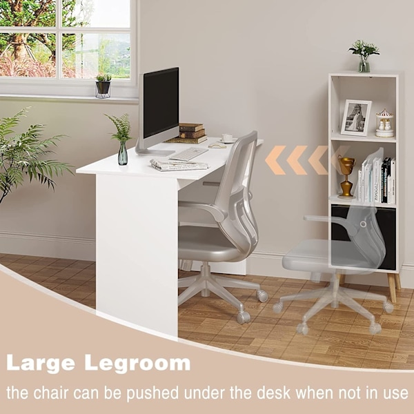 Rootz Kontorbord - Arbejdsstation - Computerbord - Rigelig opbevaring - Holdbar konstruktion - Vandtæt - 120 cm x 75 cm x 59 cm