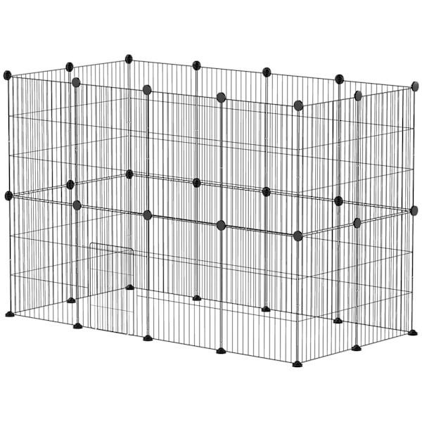 Rootz Small Animal Cage - Udendørs kabinet - Modulær konstruktion - Rummelig 0,72 m² område - Stål - 120 cm x 60 cm x 80 cm