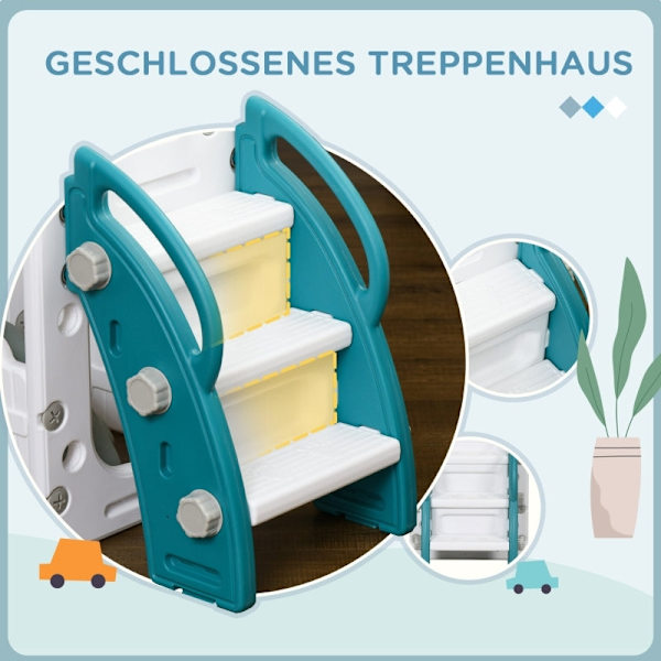 Rootz Toddler Rutsjebane - Indendørs Rutsjebane - 7-i-1 legesæt - Accelerationszone - Brogang - Opbevaringskurve - 178L x 177W x 99H cm