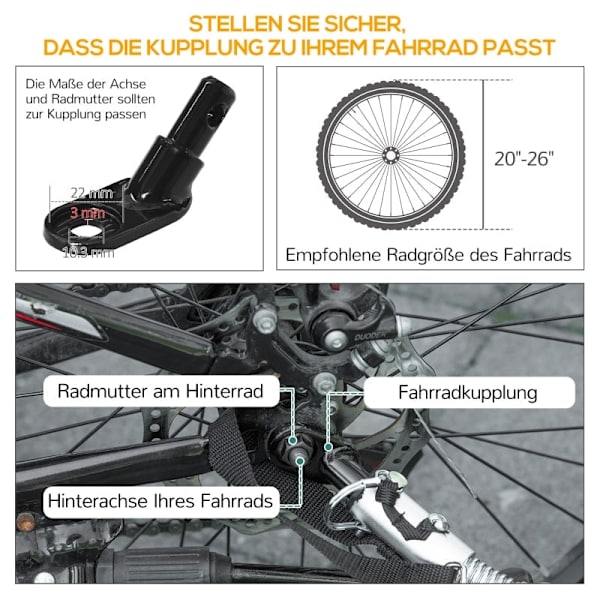 Rootz Cykeltrailer - Lasttrailer - Heavy-Duty Transport - Forbedret sikkerhed - Holdbar konstruktion - Overlegen stabilitet - 139 cm x 71,5 cm x 49 cm