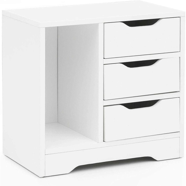 Rootz yöpöytä - puinen kaappi - valkoinen -49 x 50 x 30 cm