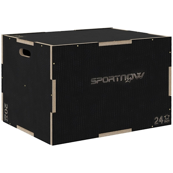 Rootz Wooden Plyometric Jump Box - Crossfit Jump Trainer - Box Jump Utrustning - Bokträ - 76cm x 61cm x 51cm