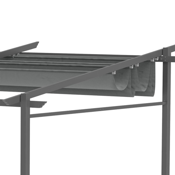 Rootzin tummanharmaa pergola - Terassi katto - sisäänvedettävä katos - aurinko ja sävy - 3,97 m x 2,95m x 2,3m