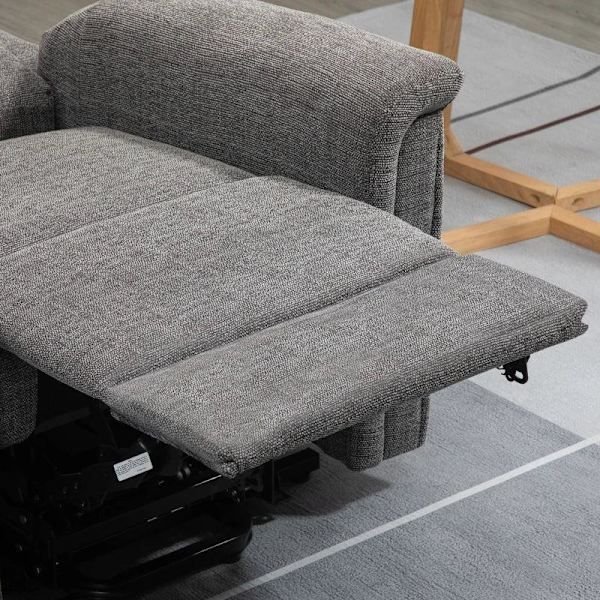 Rootz Fåtölj - Ståstol - Fåtölj - Tv-stol - Inkl. Fjärrkontroll - Fotstöd - Stål - Grå - 89L x 96W x 108H cm