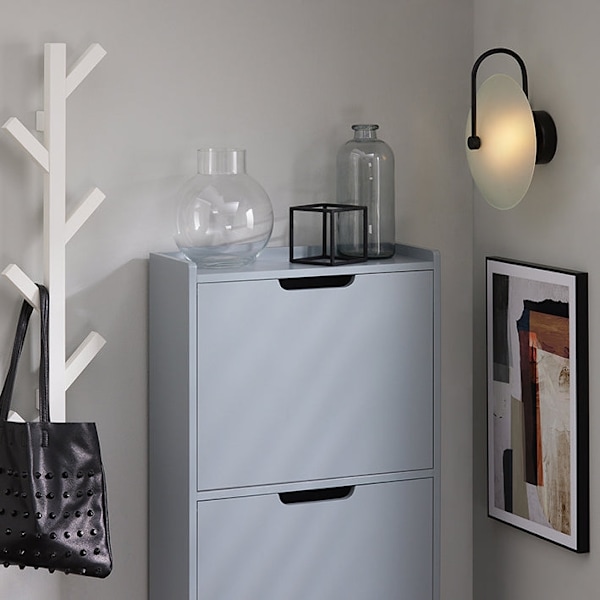 Rootz skovippeskab - Skoopbevaringsorganisator - Skokommode - Pladsbesparende design - Alsidig opbevaring - Forbedret stabilitet - Lysegrå - 50 cm x 1