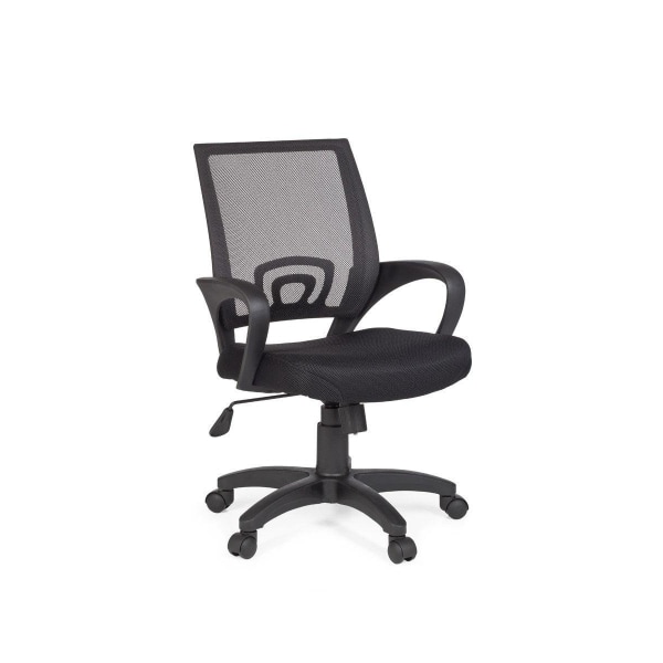 Rootz kontorsstol svart skrivbordsstol med armstöd Kontorssvängs