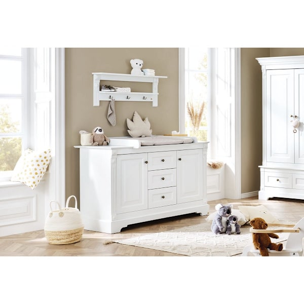 Rootz Emilia Extra Wide Changing Unit - Baby Dresser - Taimitarhakaappi - Monipuolinen varastointi - 150 cm x 78 cm x 101cm