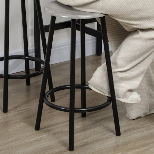 Rootz 5-delade barbordsset - Industriell matsalsset - Kompakt barmöbel - Utrymmesbesparande design - 110 cm x 50 cm x 89,5 cm bord
