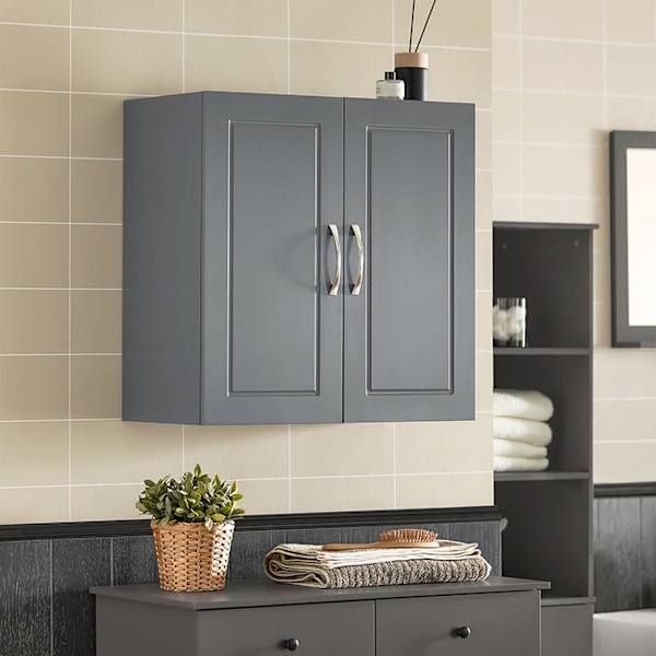Rootz vægskab - Badeværelsesskab - Medicinskab - Alsidig opbevaring - Justerbare hylder - Robust MDF-konstruktion - 60cm x 60cm x 30cm
