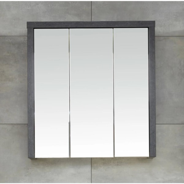 Rootz Badeværelsesskab - Spejl - Højglans - 67 x 71 x 19 cm