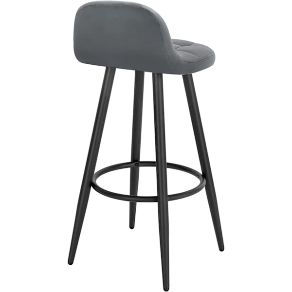 Rootz Velvet barstole - Kitchen Island skammel - Bistro skammel - Justerbar fodstøtte - Komfortabelt sæde - 84cm x 70cm x 39cm