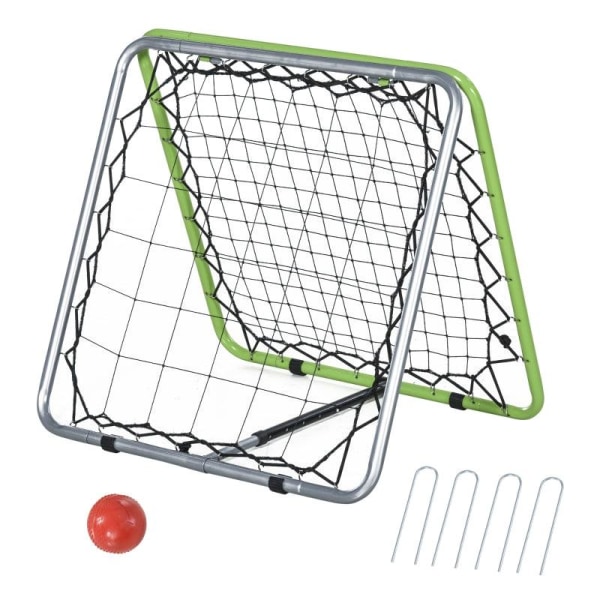 Rootz Rebounder Net - Justerbart Rebounder Net - Træningsmålsæt - Rebound Wall Net - Grøn/Sort - 75 x 75 x 64 cm