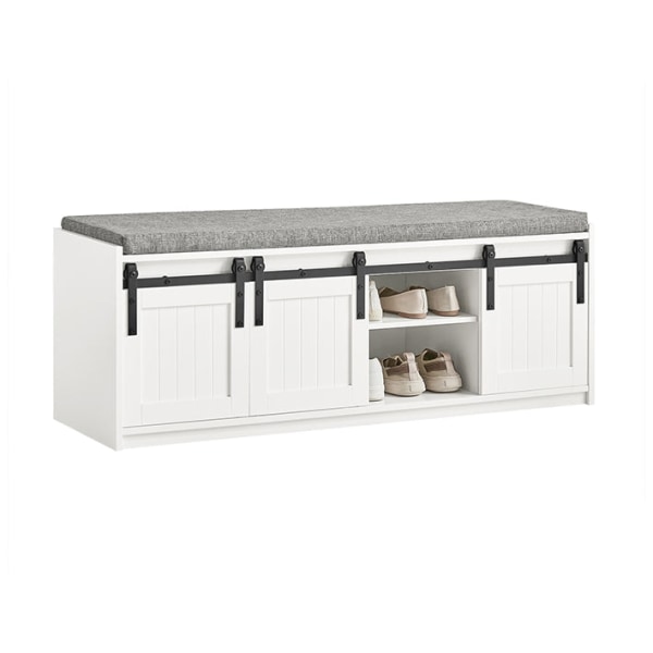 Rootz Modern Skobänk - Entrébänk - Förvaringsorganisator - MDF-konstruktion - Hög belastningskapacitet 200 kg - Rymlig med 6 fack - 120 cm x 45 cm x 3